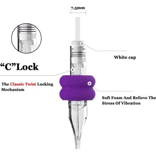 POPU Omni Classic Twist Lock Tattoo Cartridge Needles for Permanent Makuep Eyebrow Eyeliner Lips 20 Pcs/Box