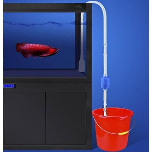 Semi-auto Aquarium Water Changer Liquid Transfer Vacuum Pump Sand Washing Fish Tank Filter Cleaning Water Absorber Suction Pipe
