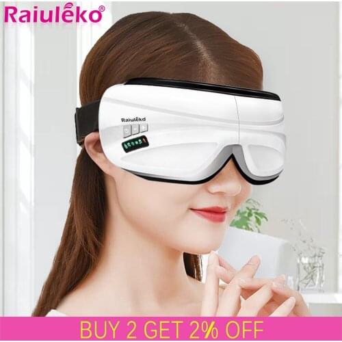4D Airbag Vibration Eye Massager Eye Mask Eye Care Instrumen Heating Bluetooth Music Eye Massage Glasses Fatigue Pouch & Wrinkle