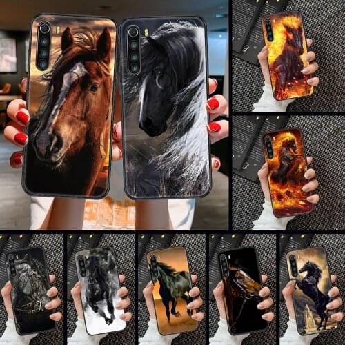 Domineering cool horse Phone case For Xiaomi Redmi Note 7 7A 8 8T 9 9A 9S 10 K30 Pro Ultra black fashion Etui trend shell tpu