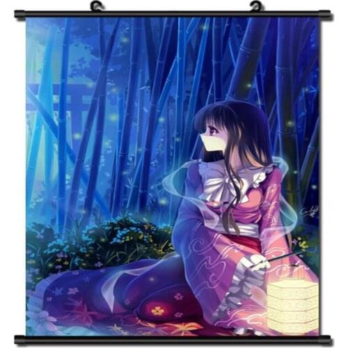 Japanese Anime TouHou Project Imperishable Night Houraisan Kaguya Home Decor Wall Scroll Poster Decorative Pictures