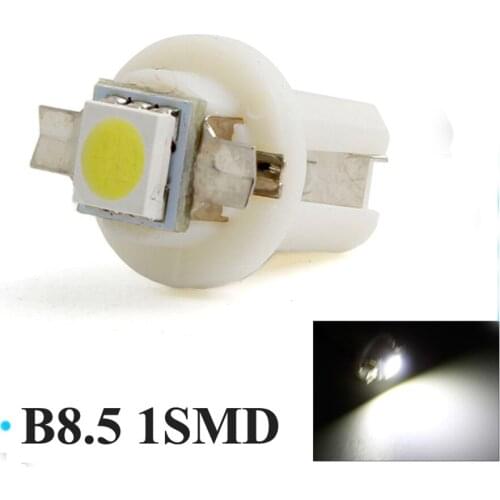 YSY 100pcs T5 LED Lamp B8.5D led Car Gauge 5050 led 1smd Speedo Dashboard Dash Side Light Bulb