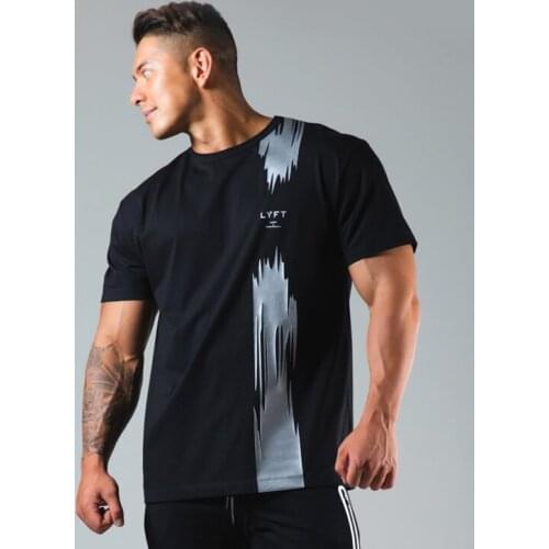 The New Summer Trend 2021 Fitness Running Sports Leisure Short Sleeves Cotton Loose Large Size Breathable Round Collar T-Shirt