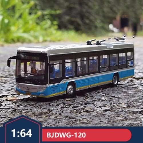 1:64 Beijing Bus 116 Road BJDWG-120 Foton Ouhui New Energy Bus Model Car Model