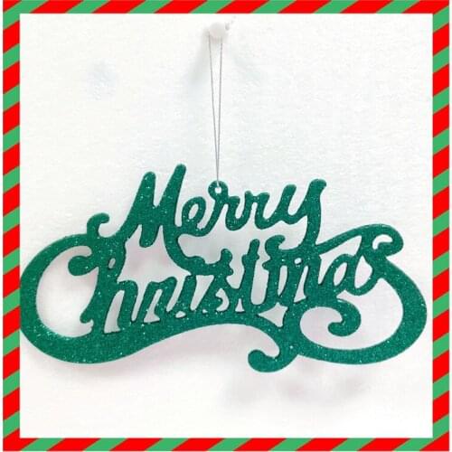 1PC Wood DIY Christmas Door Hanging Ornaments Natural Wooden Letters Merry Christmas Handmade Craft Accessories Home Decoration