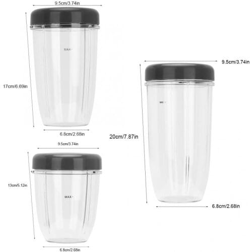 18oz 24oz 32oz Fruit Juicer Cup + Lid Blender Part Kit for For 900W Blender Accessory Replacement