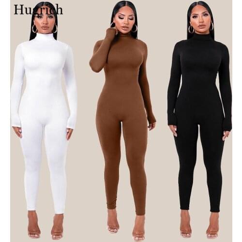 2021 Solid Thin Villi Jumpsuit Women Bodycon Romper Sexy Push Up Jumpsuits Long Sleeve Bodysuit Fitness Jogging Femme