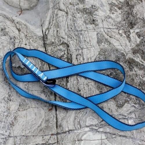 4m Double durable Climbing flat belt Outdoor rock climbing Safe flat belt rope