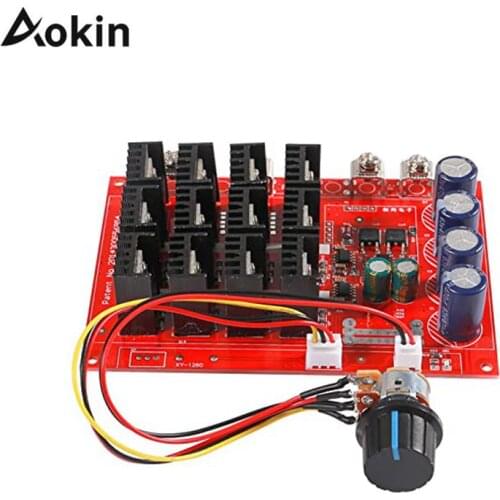 Aokin 10-50V 60A High Power HHO RC Driver Motor Controller PWM Controller Module 12V 24V 48V 3000W Extension Cord with Switch