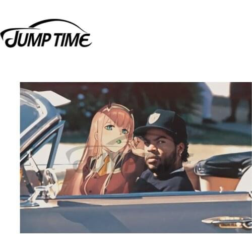 JumpTime 13 x 8.8cm For Zero Two with My Girlfriend VAN Car Stickers Car Accessories JDM Windshield Anime Cartoon Car Sticker