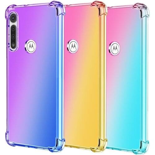 Anti Scratch Soft Gradient TPU Case for Motorola Moto Edge S E7 G9 G30 G50 G40 G60 G100 G Power 2021 Stylus One Fusion Cover