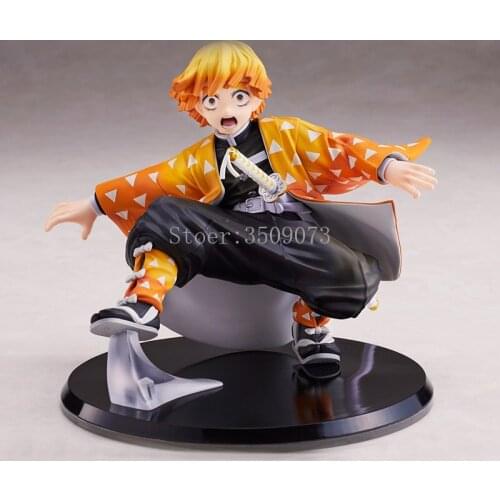 16cm Demon Slayer Anime Figure Agatsuma Zenitsu Action Figure Kimetsu No Yaiba Kamado Tanjirou Rengoku Kyoujurou Figurine Model