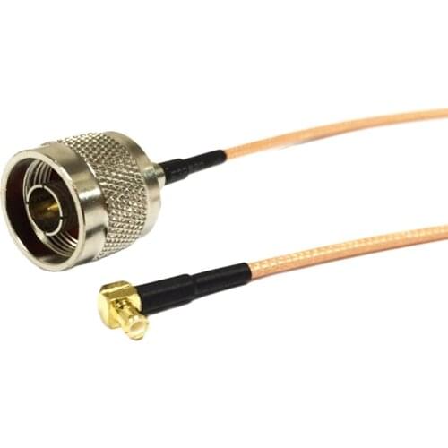 Modem extension cable N Male Plug Switch MCX Male Right Angle jumper cable RG316 Wholesale Fast Ship 15CM/30CM/50CM/100CM