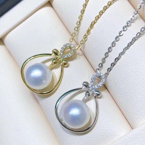 Exquisite 925 Sterling Silver Pendant Setting Mounting Findings Accessories for Crystals Agate Pearls Corals Jade Stones Beads