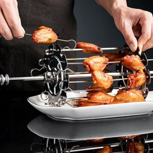 BBQ Keba Cage Rotisserie Skewer Stainless Steel Grill For Roaster Oven Tool Non-toxic Barbecue NOT Rotisserie Roaster Oven Bay