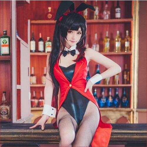 DATE A LIVE Cos Tokisaki Kurumi Bunny Girl Cosplay Costume Rabbit Uniforms Carnival Party Suit Halloween Costumes for Women