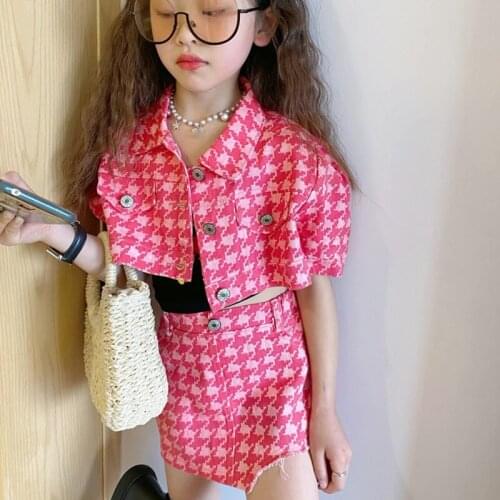 Girls 2pcs Suit Clothing Kids Clothing Sets Fashion Cardigan Jackets Skirts Children Fall Winter Outfits for 2-12Ys Toddler