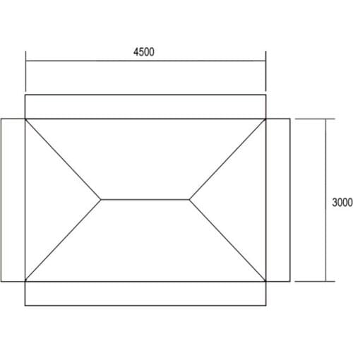 3m x 4.5m (10FT x 15FT) Roof Top without Printing with Free Shipping