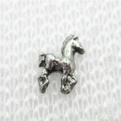 Hot selling 100pcs/lot Horse Floating Charms Living Glass Memory Floating Lockets DIY Jewelry Charms