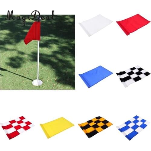 MagiDeal Golf Flag Backyard Practice Golf Hole Pole Cup Flag Nylon Putting Green Flags 510mm x 350mm Sports Golf Accessories