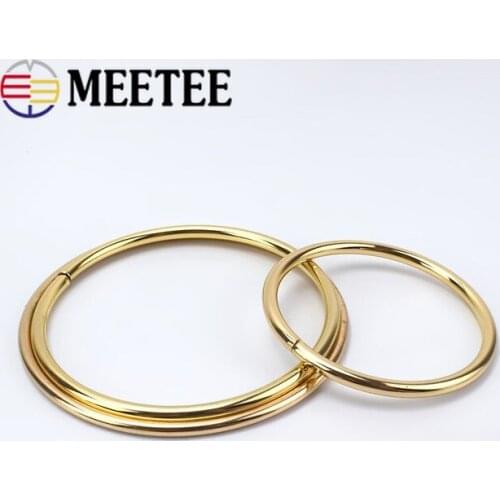 Meetee 2/10pcs 60-120mm Metal O Ring Bag Handle Buckles Women Handbag Lock Hang Buckle DIY Hand Pull Hardware Accessories F1-77