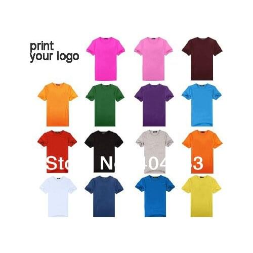 Mini wholesale 50pcs !50%-60% discount shipping cost!print logo shirts,custom logo T shirts,print logo