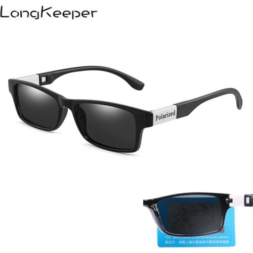 LongKeeper Mens Polarized Sunglasses Women UV400 Polarized Rectangle Sun Glasses Driving Goggles Eyewear oculos masculino 1900