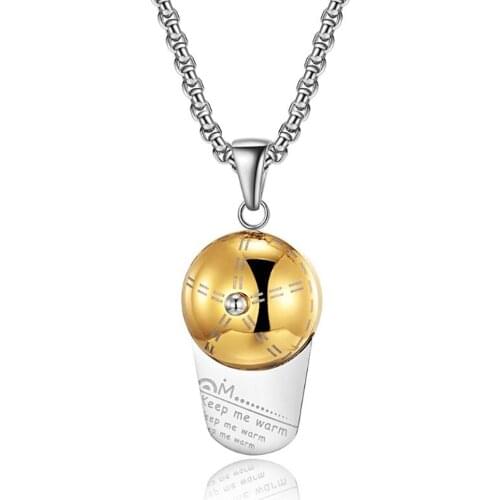 Stainless Steel Gold Peaked Cap Men Sports Pendant Necklace Jewelry Punk Rock Children Kids Sports Gift For Him