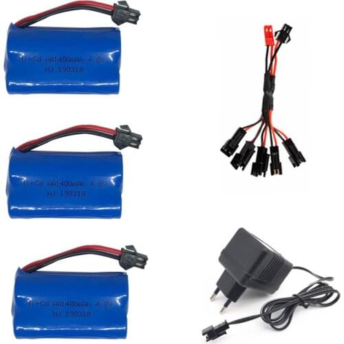 4.8v 1400mah Ni-Cd Battery with Charger 5in1 cable nicd AA 4.8v rechargeable battery pack for RC cars RC boat toy Battery parts