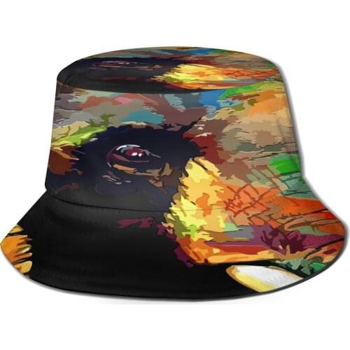CINESSD Bucket Hat Unisex Bob Caps Hip Hop Gorros Elephant Abstract Summer Panama Cap Beach Sun Fishing Hat
