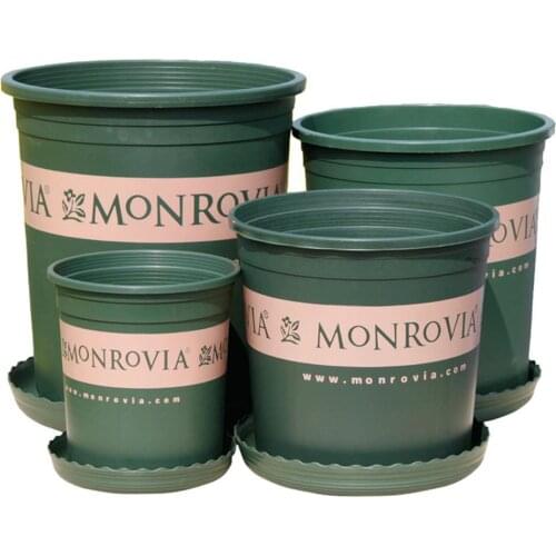 Resin Plastic Flower Pots With Tray Gardening Plastic Pots Gallon Planter