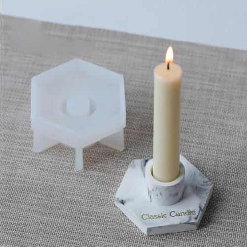 Candlestick Epoxy Resin Molds Silicone Mold Concrete Candlestick Handmade Cement Ashtray Mould Craft Candle Holder Tools