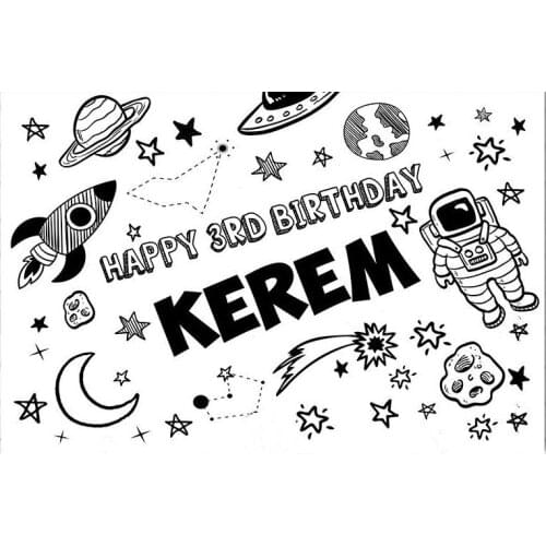 Custom space birthday star galaxy birthday theme backdrops High quality Computer print party photography backgrounds