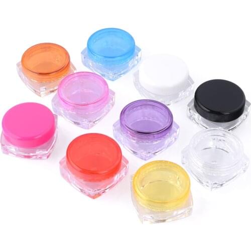 50Pcs/set Makeup Empty Cosmetic Jar Pot Clear Cream Box Small Sample Eyeshadow Eyeshadow Powder Cream Lip Balm Container Bottle