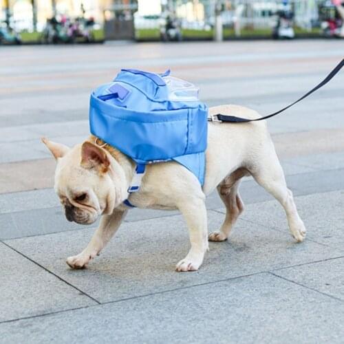 Pet Outdoor Self Backpack Adjustable Teddy Harness Snack Bags Travel Multi-pocket Carrier Snack Bags Pet Dog Food Sundries Holde