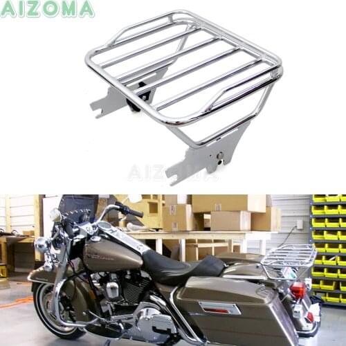 Motorcycle Detachable Two Up Rear Luggage Rack for Harley Touring Road King FLHT FLHX 1997-2008 Road Glide FLTR（OEM : 53743-97)