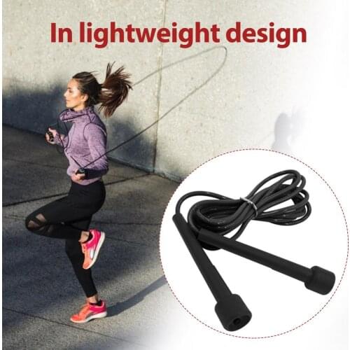 Skipping Rope Adjustable Sports Fitness Black Speed Jumping Rope With Non-slip Handle For Weight Loss Slim Body Use