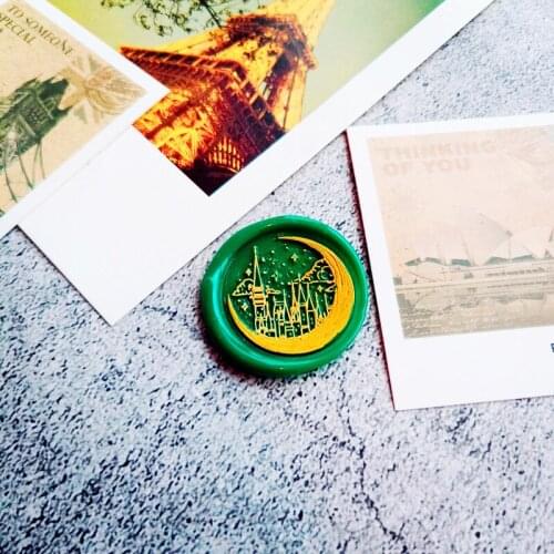 Fairytale moon castle Retro brass Stamp Antique Sealing Wax Stamps Wedding Invitations Wax Seal Stamp