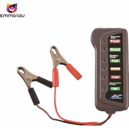 12V Digital Car Battery Alternator Tester LED Indicator Battery Charging Level Monitor Analyzer For Car Motorcycle Trucks
