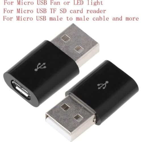 USB 2.0 Male to Micro USB Female Adapter Converter For Micro USB Fan Card Reader