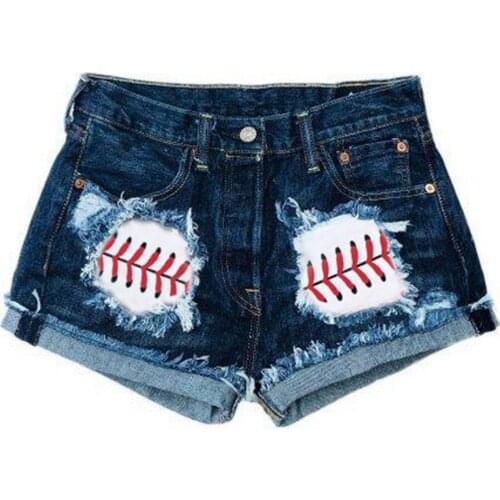 2021 Ladies Over Size Summer Casual Shorts Womens Casual Fashion Rainbow Splicing Pocket Sexy Personality Super Short Jean F