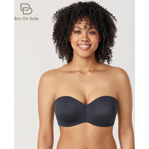 Womens Non-padded Underwire Minimizer Support Multiway Strapless Bra Big Size Anti-slip