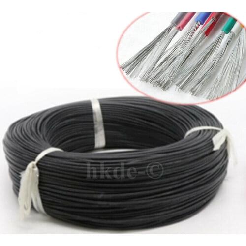 1-20Meters 10AWG-30AWG Flexible Silicone Wire RC Cable Black UL3135 OD 0.8-4mm Tinned Copper Wire