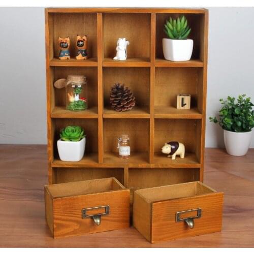 1PC High Quality Office Wall Mounted Storage Box 11 Section Divided Cosmetic Jewelry Cargo Storage Cabinets Hot Sales JL 0942