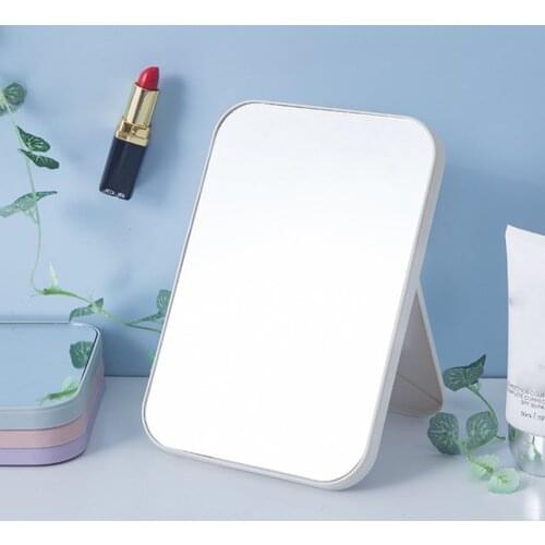 1 Pcs Portable Face Makeup Mirror Desktop Large Folding Square Travel Mirror Beauty For Home Office Travel Tool