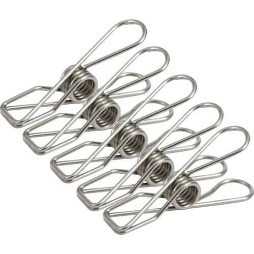 10pcs Stainless Steel Clothes Pegs Home Hanging Clips Pins Laundry Windproof Clamps 3