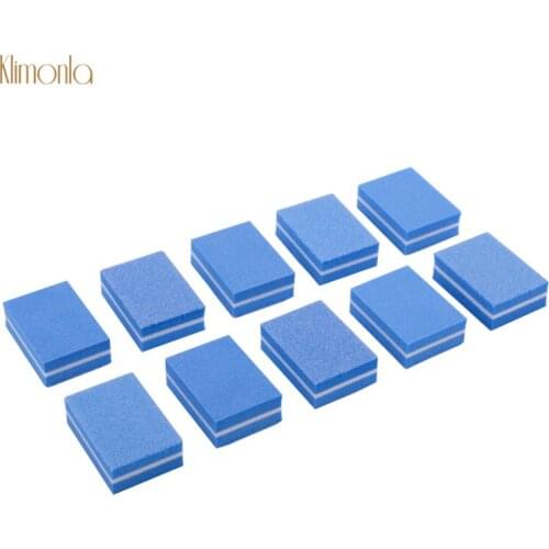 100pcs/lot Blue Nail File Double Side Nail Sanding Buffing Blocks Cuticle Remover Finger Care Nail Art Beauty Tools