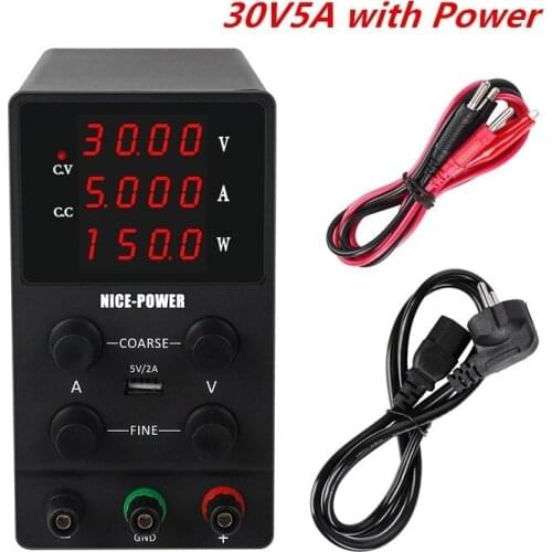 30V 5A Laboratory Power Supply 4 Digit Display Adjustable Switching DC Power Supplies Voltage Regulator Laptop Repair 110V-220V