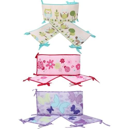 4PCS Baby Crib Linings Soft And Skin-Friendly Cushions Newborn Bed Protective Pads Easy To Clean And Flexible To Use Realistic