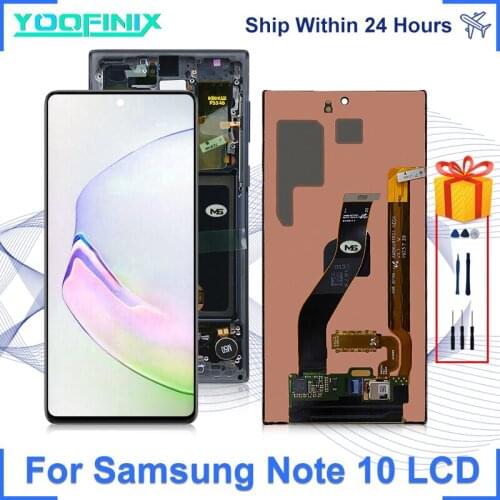 6.3"Original For Samsung Galaxy Note10 LCD Touch Screen Digitizer Replacement Parts For SM-N970F/DS SM-N9700/DS LCD Display N970